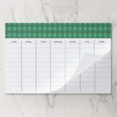 レトロオフィスデスク週間スケジュール紙パッドギフト ペーパーパッド (折り畳み)