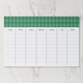 レトロオフィスデスク週間スケジュール紙パッドギフト ペーパーパッド (正面)