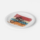 レトロオフロードオートバイモトクロスエンデューロ ペーパープレート (アングル)