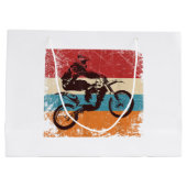 レトロオフロードオートバイモトクロスエンデューロ ラージペーパーバッグ (裏面)