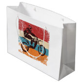 レトロオフロードオートバイモトクロスエンデューロ ラージペーパーバッグ (裏面アングル)