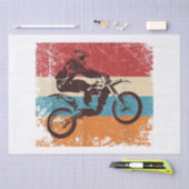 レトロオフロードオートバイモトクロスエンデューロ 薄葉紙 (クラフト)