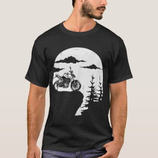 レトロオフロードKTMオートバイクールアドベンチャーバイクもしくは自転車に乗る人 Tシャツ