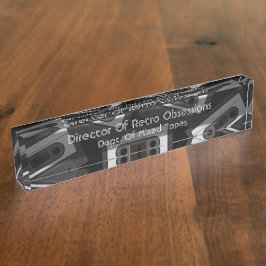 レトロオブセッション80のユーモア監督 デスクネームプレート