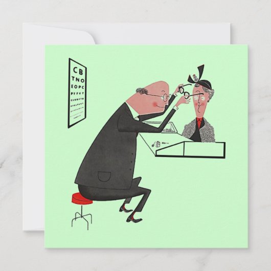 レトロオプトメトリストの卒業パーティーまたは招待状 招待状 (正面)