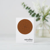 レトロオペアート – オレンジとブラック 名刺 (スタンド正面)