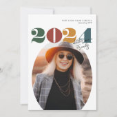 レトロオモダンバルクラス2024写真卒業 招待状 (正面)