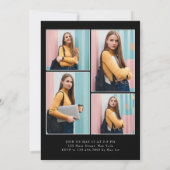 レトロオモダンバルクラス2024写真卒業 招待状 (裏面)