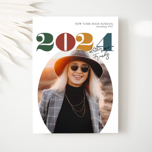 レトロオモダンバルクラス2024写真卒業 招待状