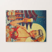 レトロオリエンタルビアガール ジグソーパズル (横)