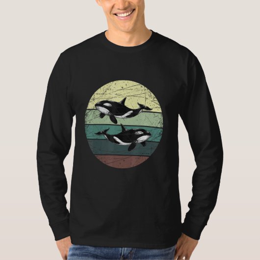 レトロオルカ Tシャツ (正面)