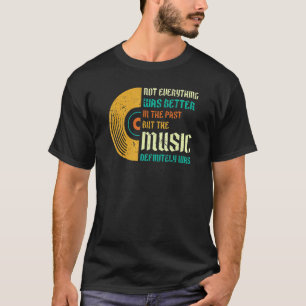 レトロオルディーズ70年代ビニールレコード80年代ミュージック引用文 Tシャツ