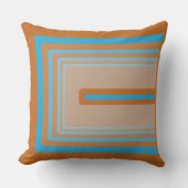 レトロオレンジとブルー クッション (正面)