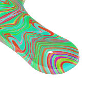 レトロオレンジとライムグリーン抽象芸術パターン カッティングボード (角)