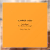 レトロオレンジの質感 – Summer Vibes Art ウィンドウサイン (シート2)