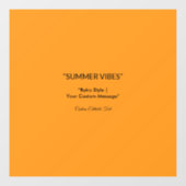 レトロオレンジの質感 – Summer Vibes Art ウィンドウサイン (シート)