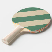 レトロオレンジはっきりしたストライプ色 卓球ラケット (正面アングル)