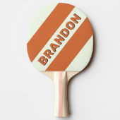 レトロオレンジはっきりした三ストライプつの名前 卓球ラケット (裏面)