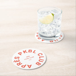 レトロオレンジアペレPKBLクラブクレストピックボール ラウンドペーパーコースター