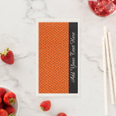 レトロオレンジアンドブラック水玉模様紙ゲストトーウェ (インサイチュ)