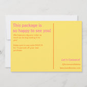 レトロオレンジイエローピンクスモールビジネスオーダーTha サンキューカード (正面)