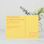 レトロオレンジイエローピンクスモールビジネスオーダーTha サンキューカード (スタンド正面)