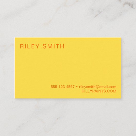 レトロオレンジイエローピンク抽象芸術トレンディーデザイン 名刺 (裏面)