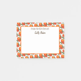 レトロオレンジカスタム模様のポストイット注記 ポストイット