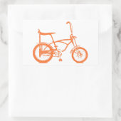 レトロオレンジクレートバナナシートバイク 長方形シール (バッグ)