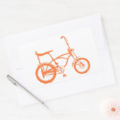 レトロオレンジクレートバナナシートバイク 長方形シール (封筒)