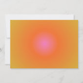 レトロオレンジグラディエントユニークバルミツワーカスタム サンキューカード (裏面)