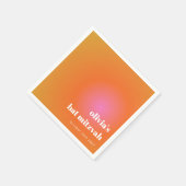 レトロオレンジグラディエントユニークバルミツワーカスタム スタンダードカクテルナプキン (角)