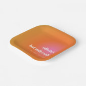レトロオレンジグラディエントユニークバルミツワーカスタム ペーパープレート (傾斜あり)