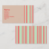 レトロオレンジグリーンストライプの 名刺 (正面/裏面)