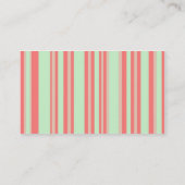 レトロオレンジグリーンストライプの 名刺 (裏面)