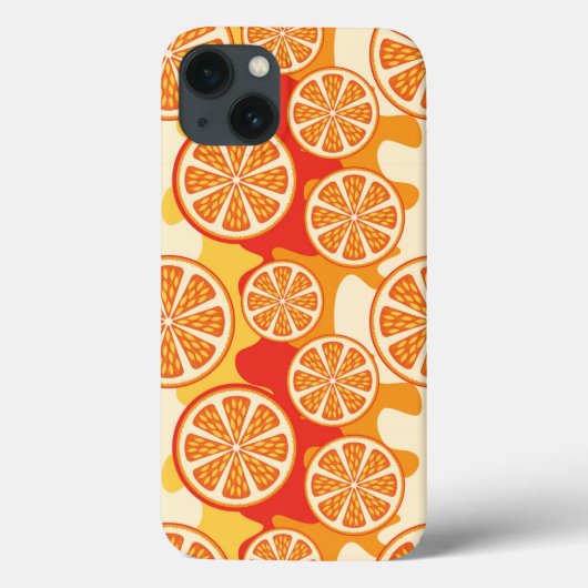 レトロオレンジシトラスパターン Case-Mate iPhoneケース (裏面)