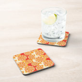 レトロオレンジシトラス模様 コースター (右側)