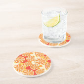 レトロオレンジシトラス模様 コースター (側面)