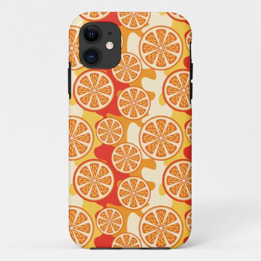 レトロオレンジシトラス模様 Case-Mate iPhoneケース (裏面)