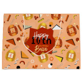 レトロオレンジタマゴッチ誕生日 ラージペーパーバッグ (正面)