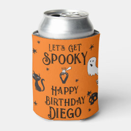 レトロオレンジハロウィーン誕生日「化けよう」 缶クーラー