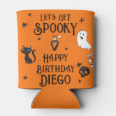 レトロオレンジハロウィーン誕生日「化けよう」 缶クーラー (裏面)