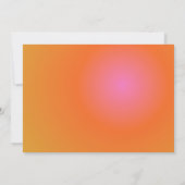 レトロオレンジピはっきりしたックグラデユニークィー結婚ション 招待状 (裏面)