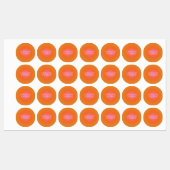 レトロオレンジピンクグラデーション |名パーソナライズされた前 ラベル (シート)