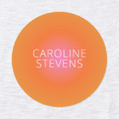 レトロオレンジピンクグラデーション |名パーソナライズされた前 ラベル (デザイン2)