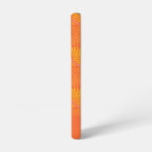 レトロオレンジピンクグルーヴィサイケデリックーパーソナライズされた SAMSUNG GALAXYケース (左側面)