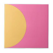 レトロオレンジピンクハーフサークルミッドセンチュリーモダン タイル (正面)