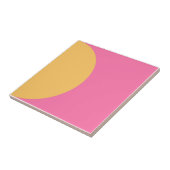 レトロオレンジピンクハーフサークルミッドセンチュリーモダン タイル (側面)