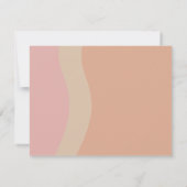 レトロオレンジピンクフォトウェディング日付を保存 案内状 (裏面)