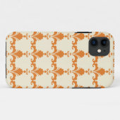 レトロオレンジフルーアデリス模様 Case-Mate iPhoneケース (裏面(横))